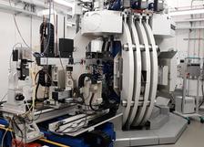Photo of the beamline P61B with the Large Volume Press (LVP)