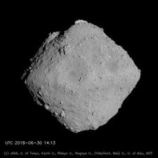 Asteroid Ryugu photographed from 20 kilometres away by the Japanese space probe Hayabusa 2