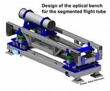 Design of the optical bench for the segmented flight tube in experimental hutch 2