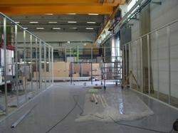 Installation of the clean room in hall 55